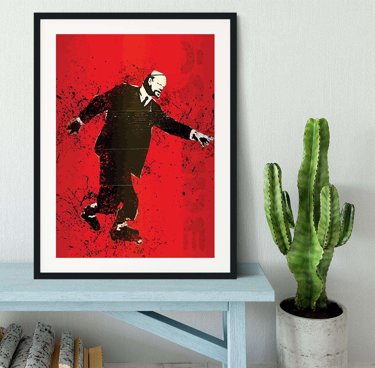 Banksy Lenin on Roller Blades Framed Print - Canvas Art Rocks - 1