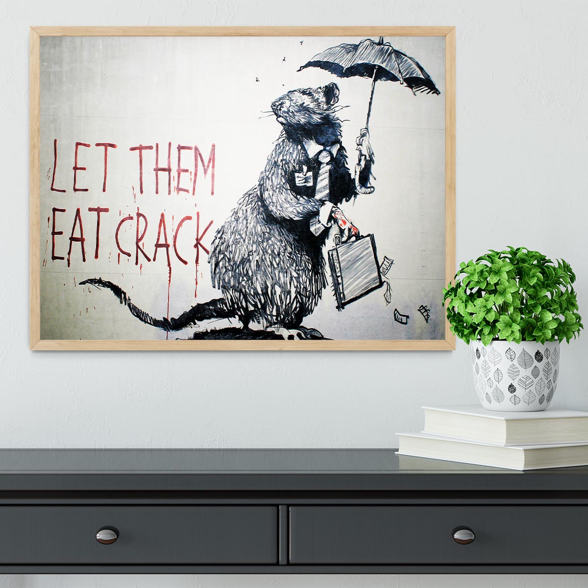 Banksy Let Them Eat Crack Framed Print - Canvas Art Rocks - 4