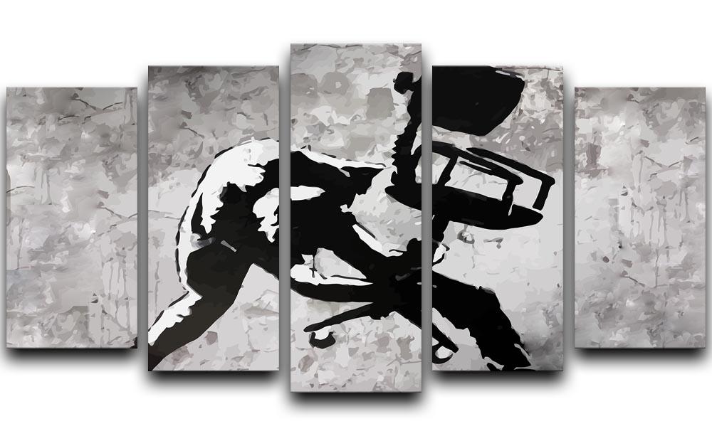 Banksy London Calling 5 Split Panel Canvas - Canvas Art Rocks - 1