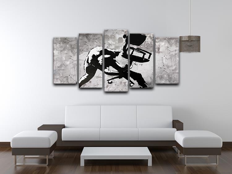 Banksy London Calling 5 Split Panel Canvas - Canvas Art Rocks - 3