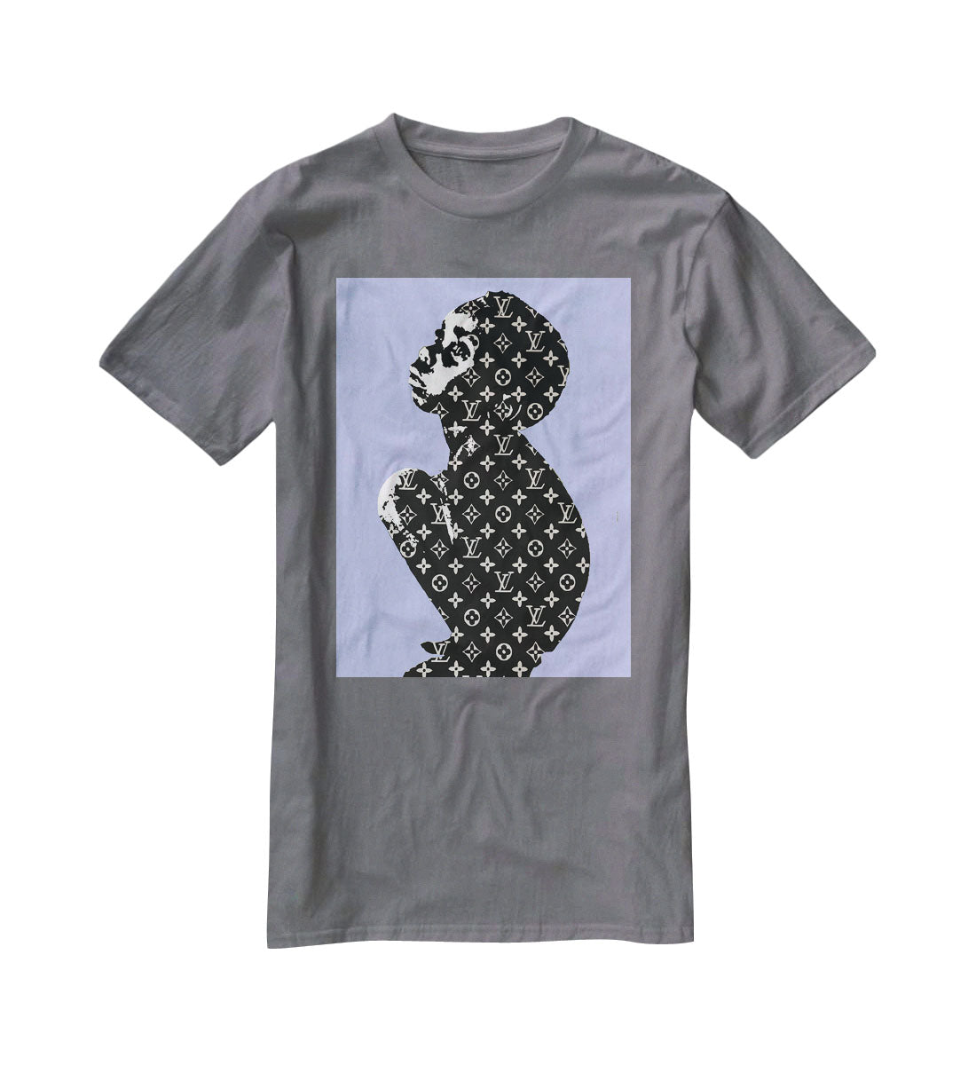 Banksy Louis Vuitton Kid Blue T-Shirt - Canvas Art Rocks - 3