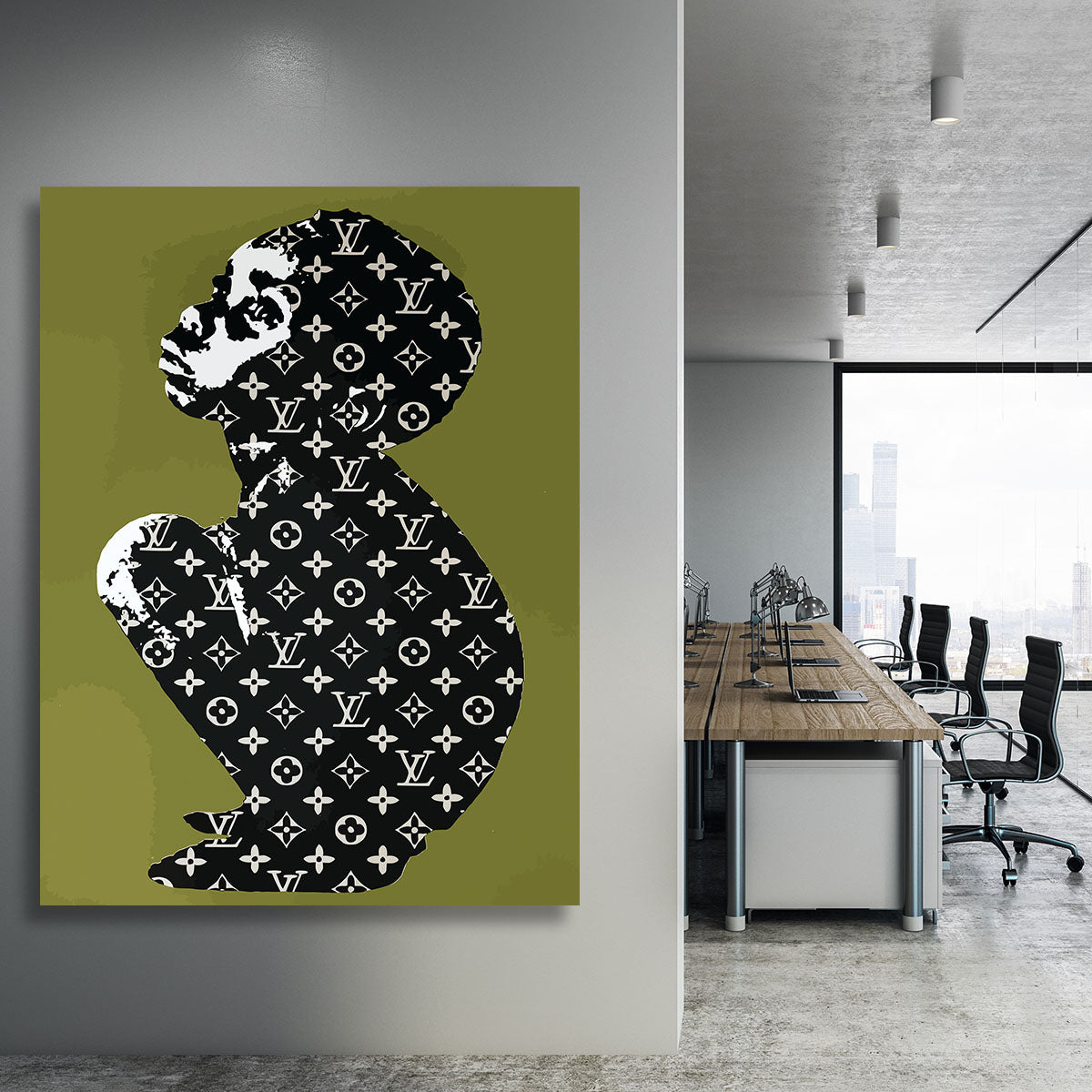 Banksy Louis Vuitton Kid Canvas Print or Poster - Canvas Art Rocks - 3