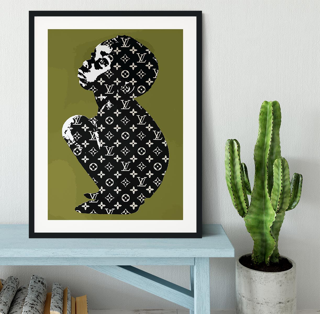 Banksy Louis Vuitton Kid Framed Print - Canvas Art Rocks - 1