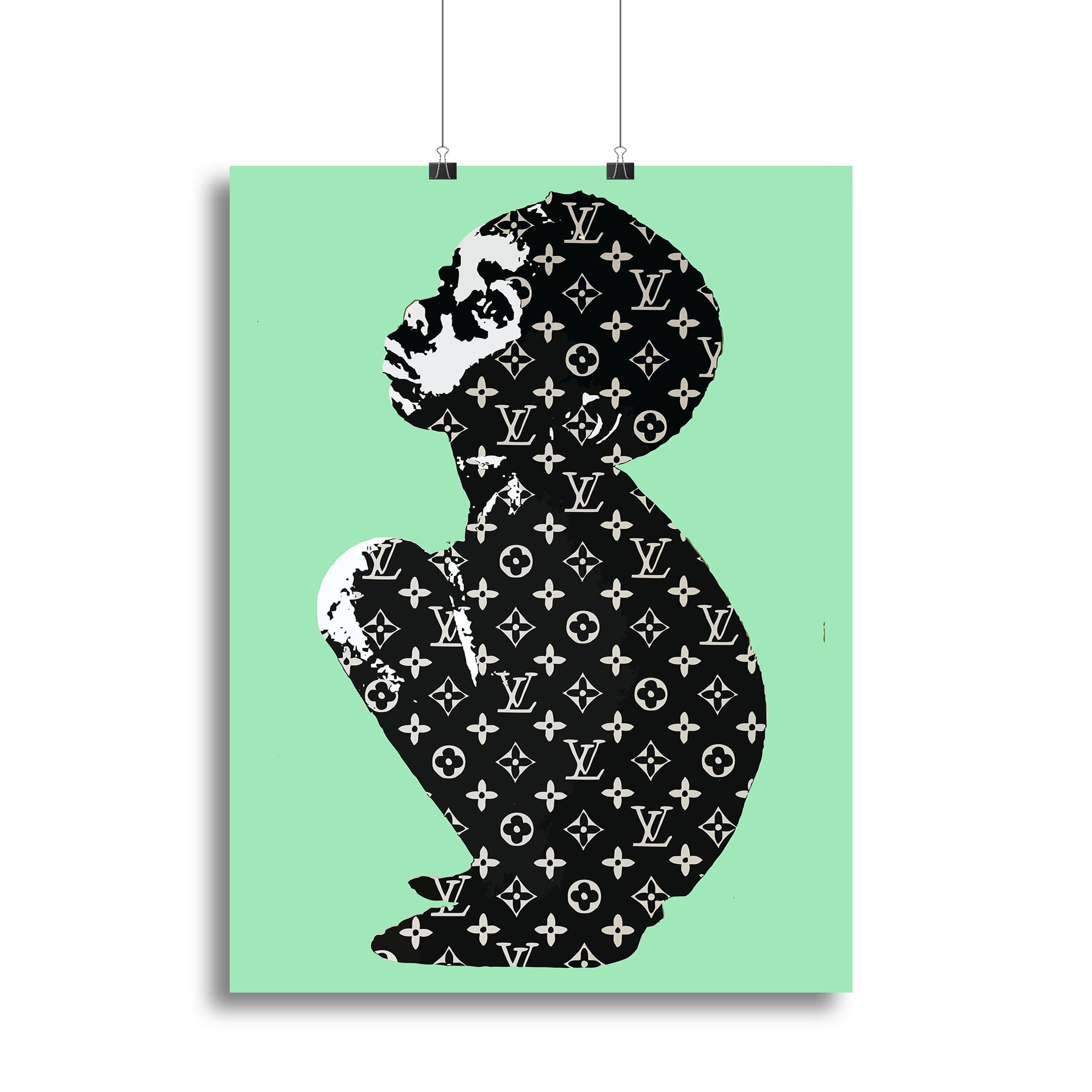 Banksy Louis Vuitton Kid Green Canvas Print or Poster - Canvas Art Rocks - 2