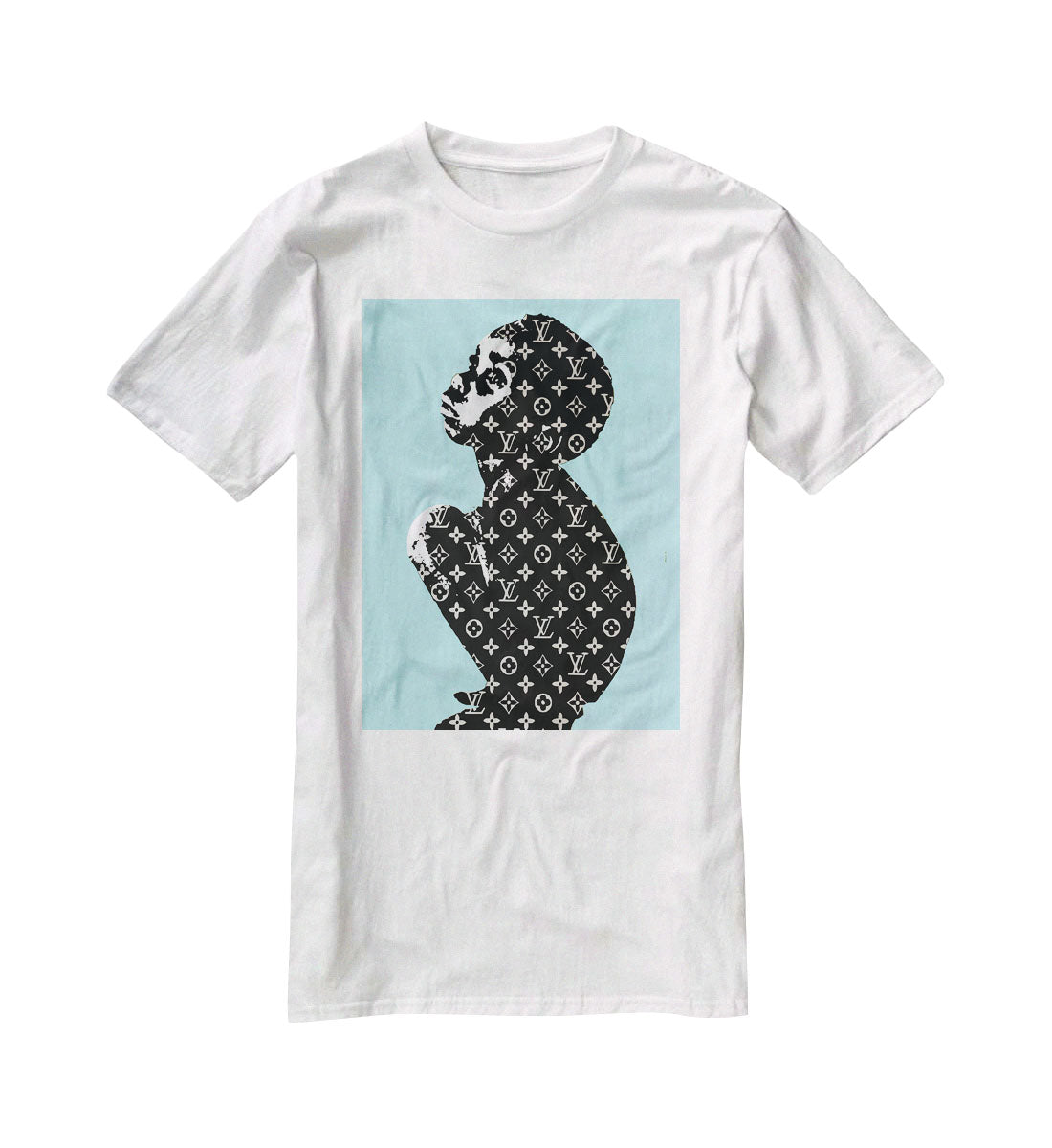 Banksy Louis Vuitton Kid Light Blue T-Shirt - Canvas Art Rocks - 5