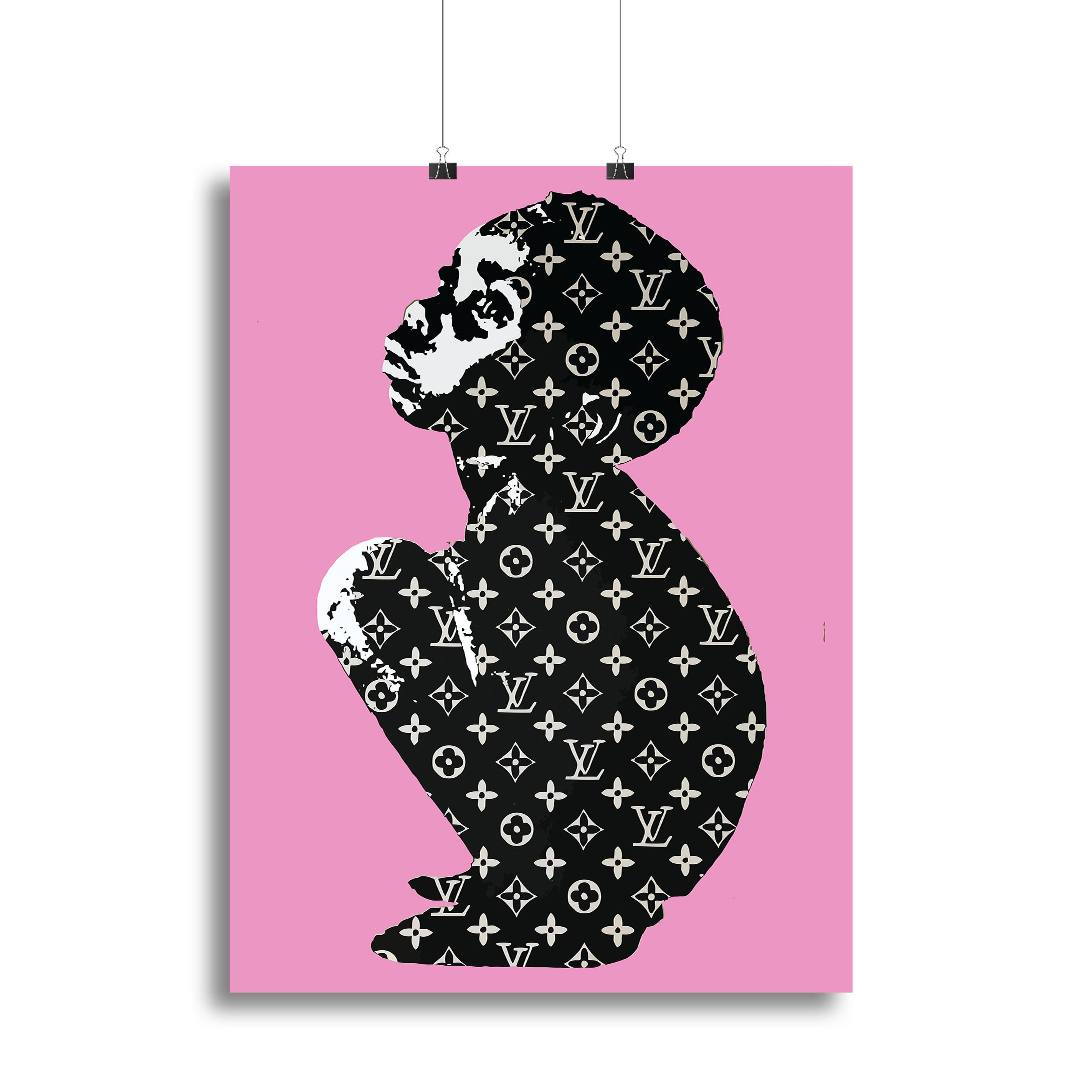 Banksy Louis Vuitton Kid Pink Canvas Print or Poster - Canvas Art Rocks - 2