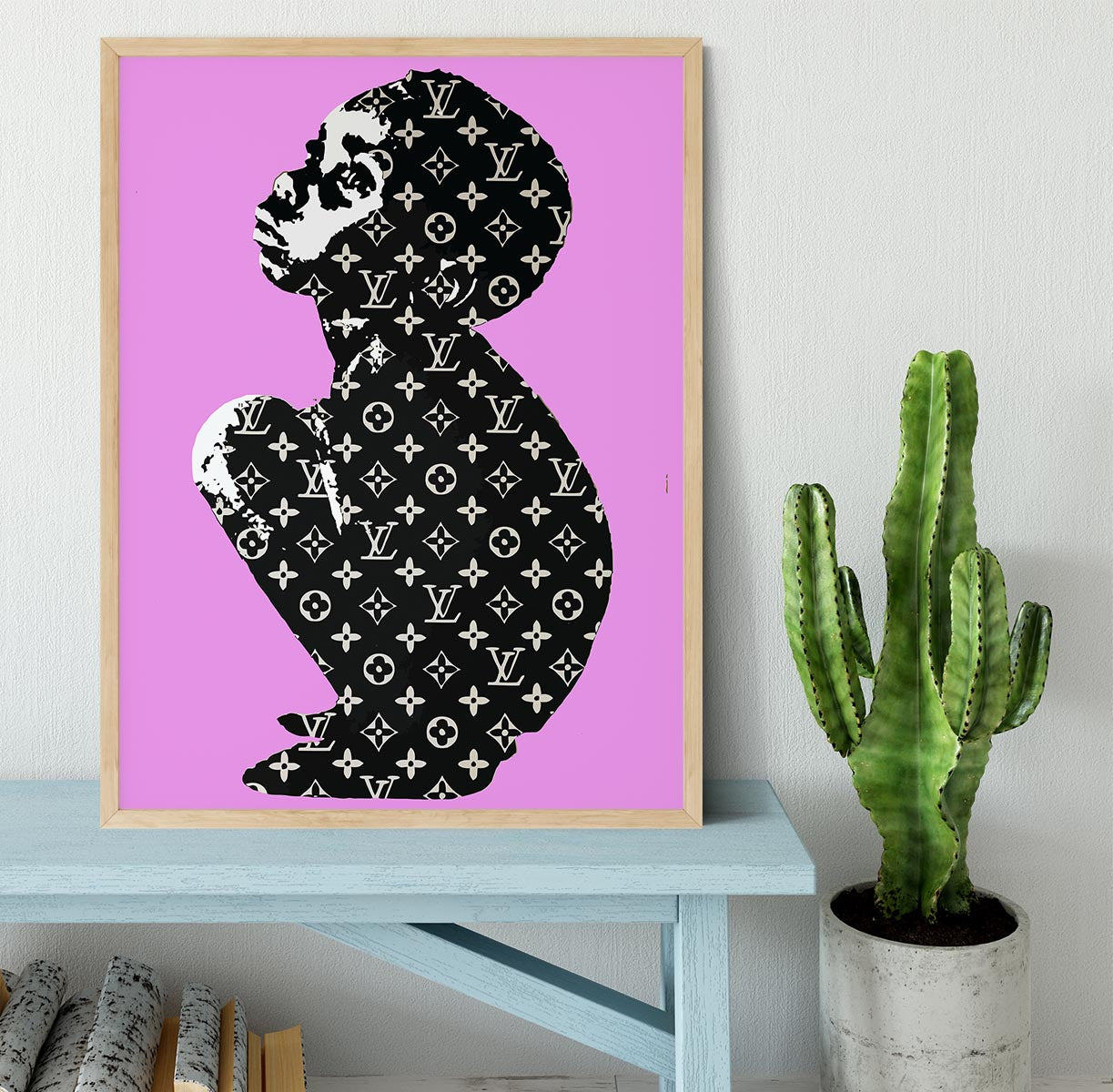 Banksy Louis Vuitton Kid Purple Framed Print - Canvas Art Rocks - 4