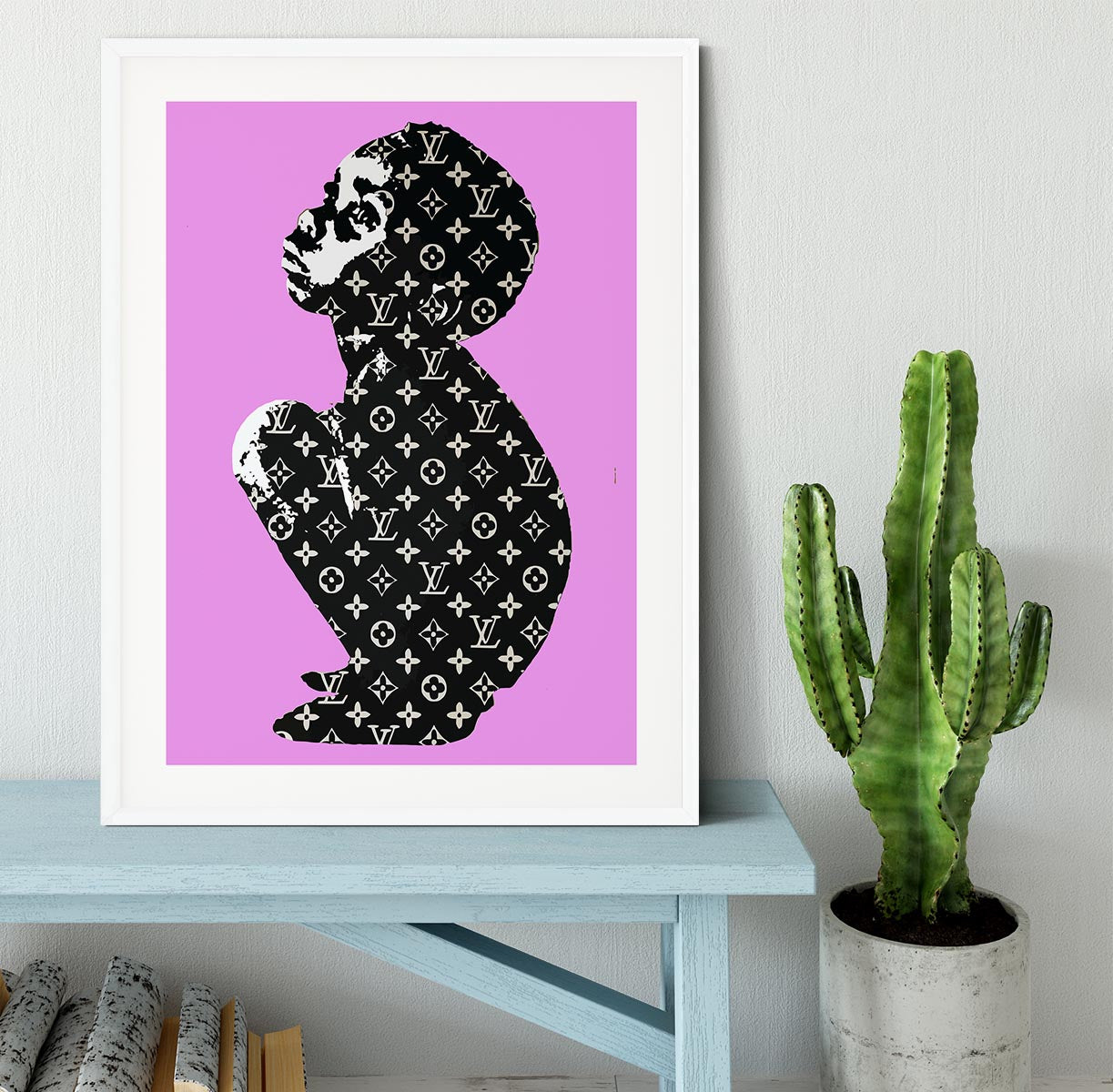 Banksy Louis Vuitton Kid Purple Framed Print - Canvas Art Rocks - 5