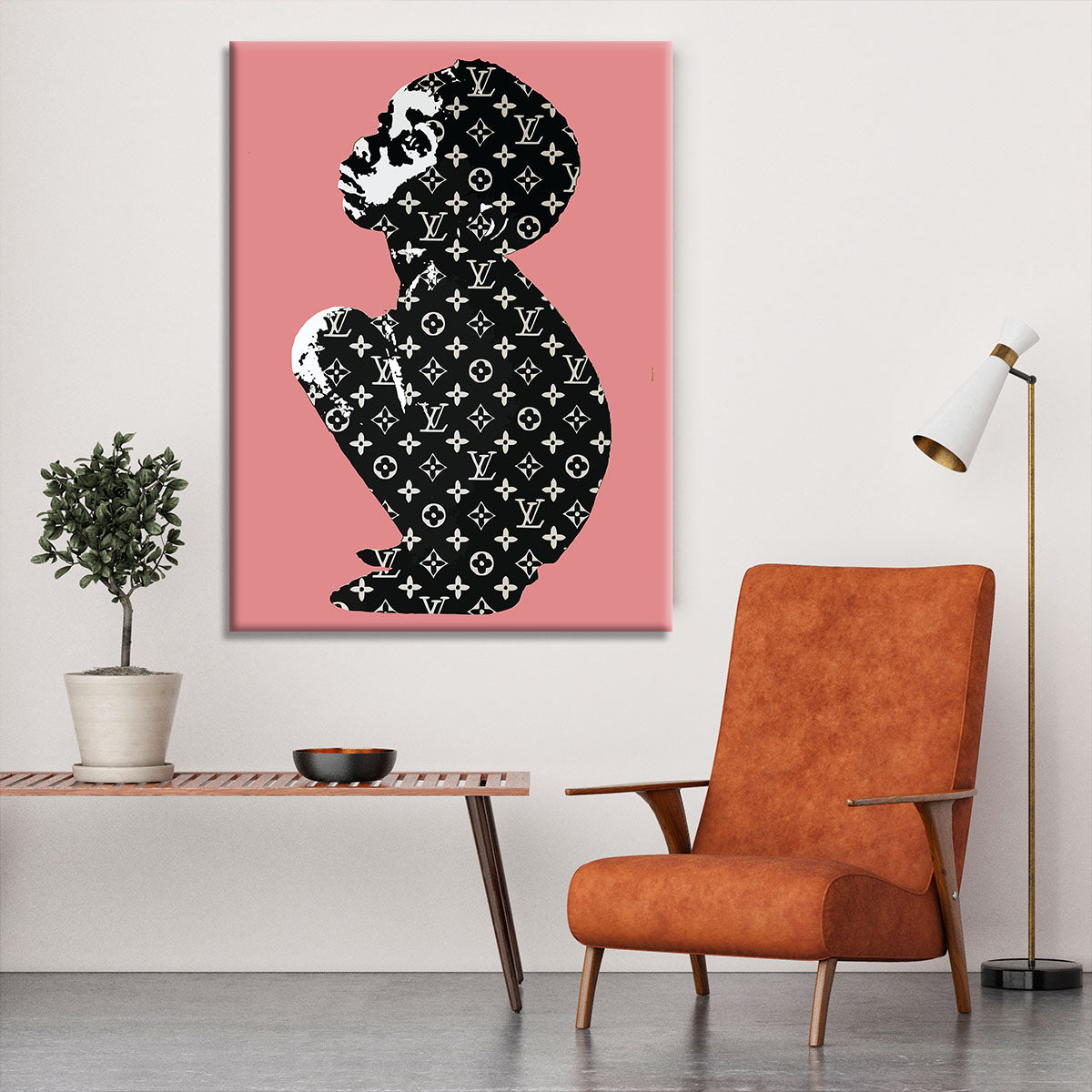 Banksy Louis Vuitton Kid Red Canvas Print or Poster - Canvas Art Rocks - 6