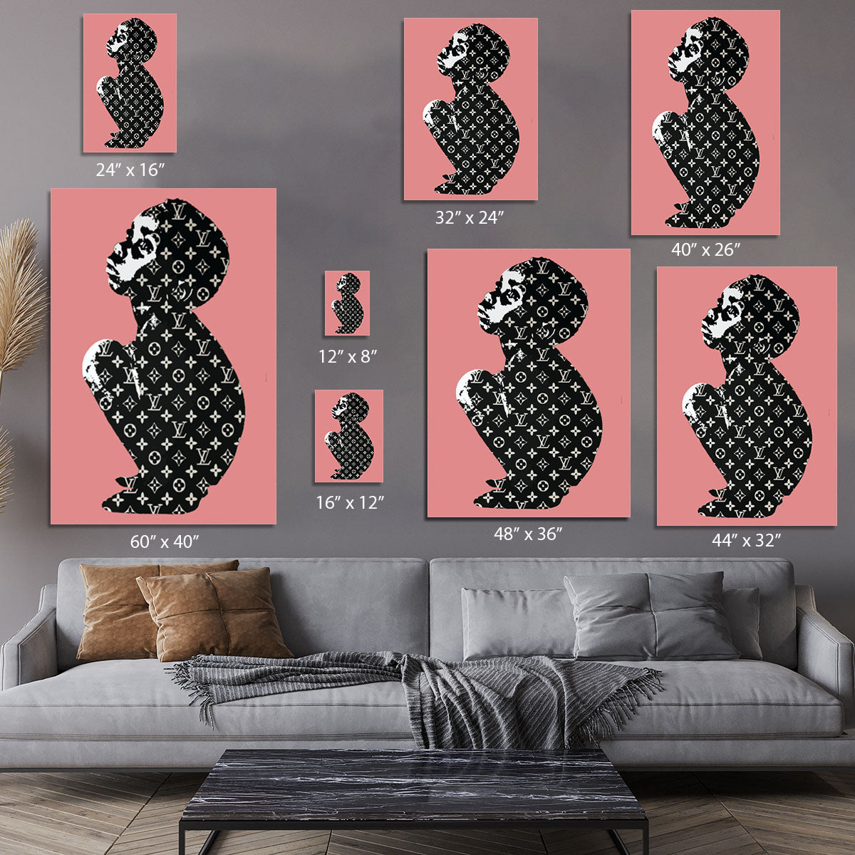 Banksy Louis Vuitton Kid Red Canvas Print or Poster - Canvas Art Rocks - 7