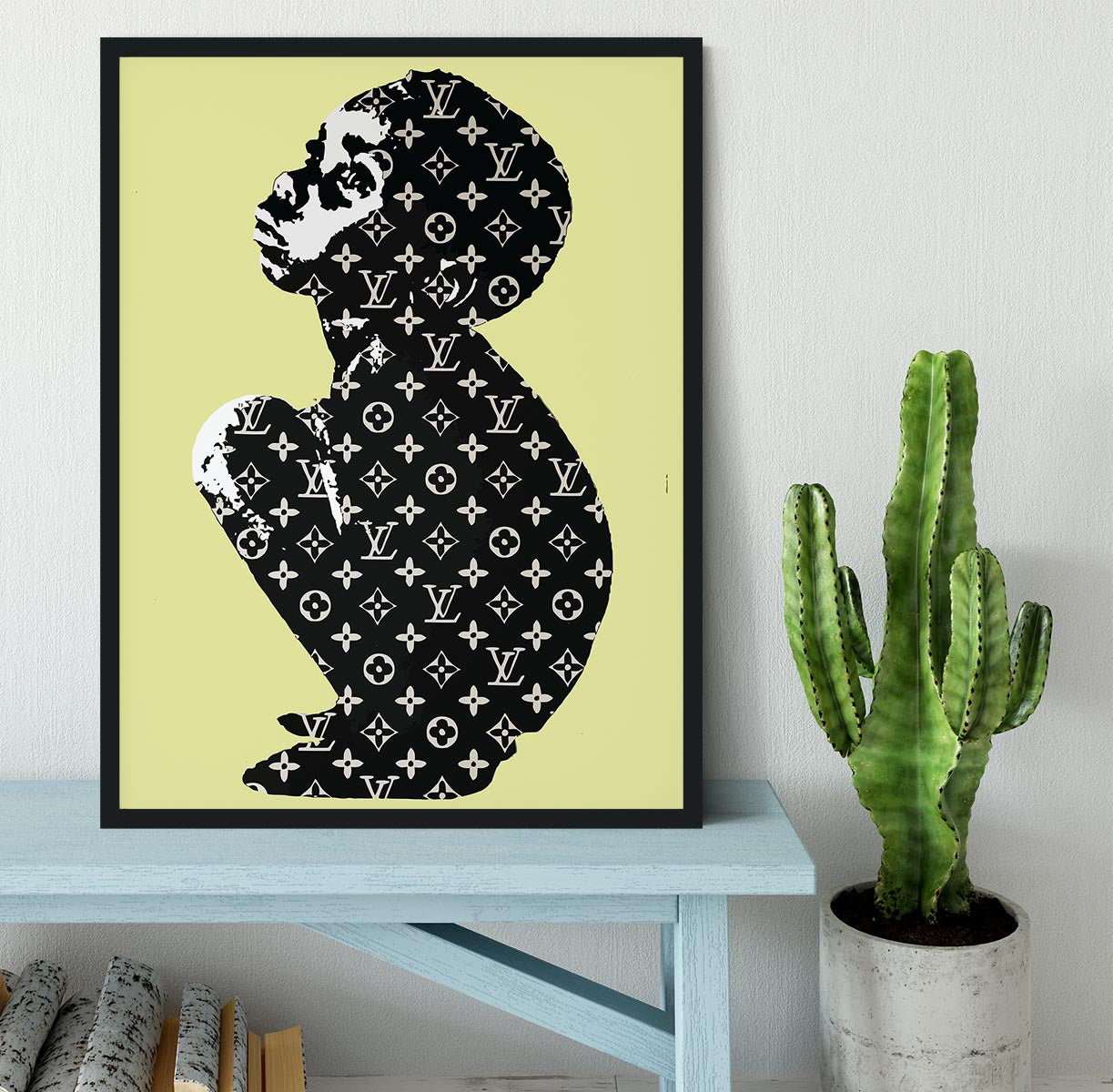 Banksy Louis Vuitton Kid Yellow Framed Print - Canvas Art Rocks - 2