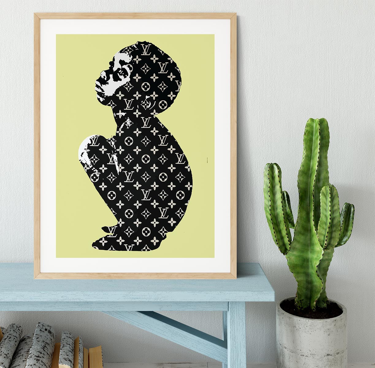 Banksy Louis Vuitton Kid Yellow Framed Print - Canvas Art Rocks - 3