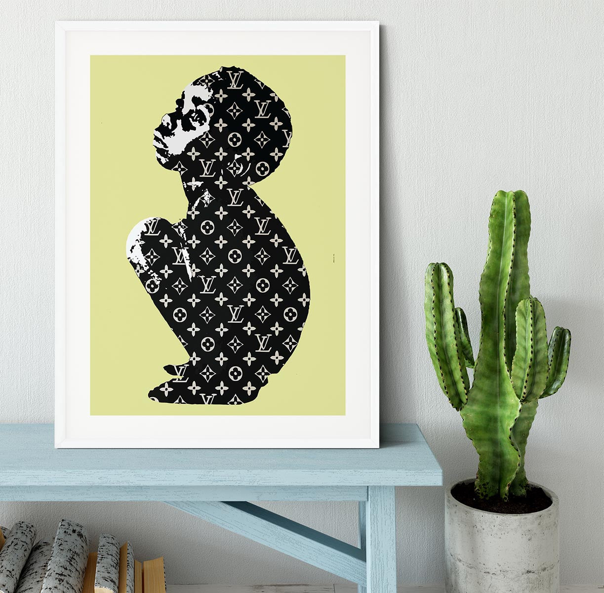 Banksy Louis Vuitton Kid Yellow Framed Print - Canvas Art Rocks - 5