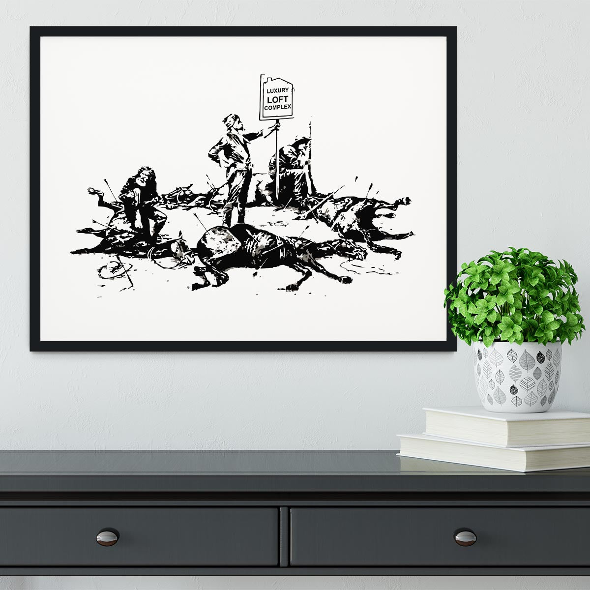 Banksy Luxury Loft Framed Print - Canvas Art Rocks - 1