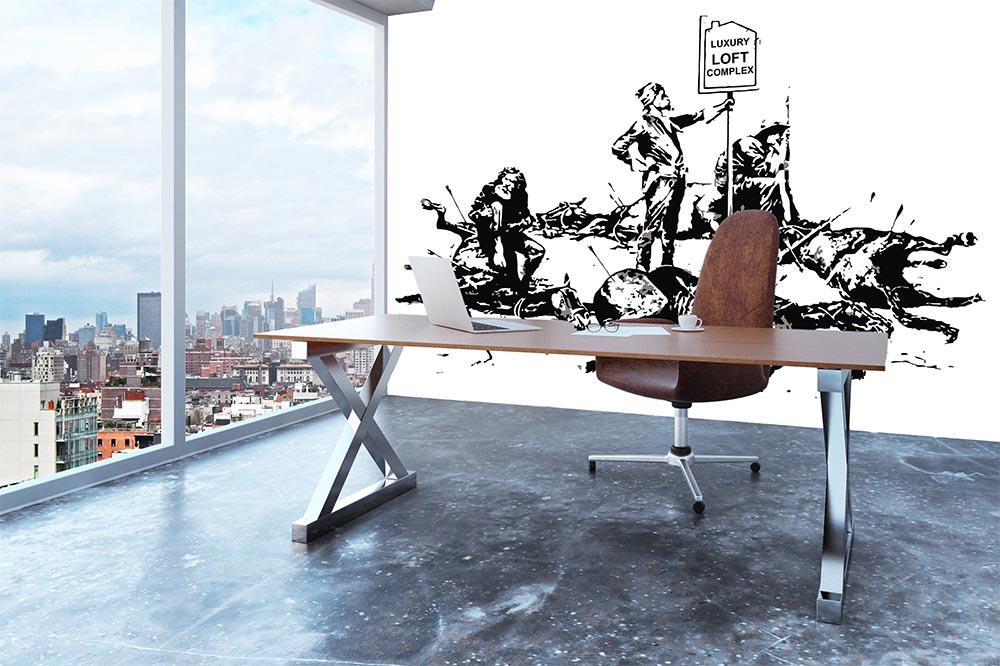 Banksy Luxury Loft Wall Mural Wallpaper - Canvas Art Rocks - 3