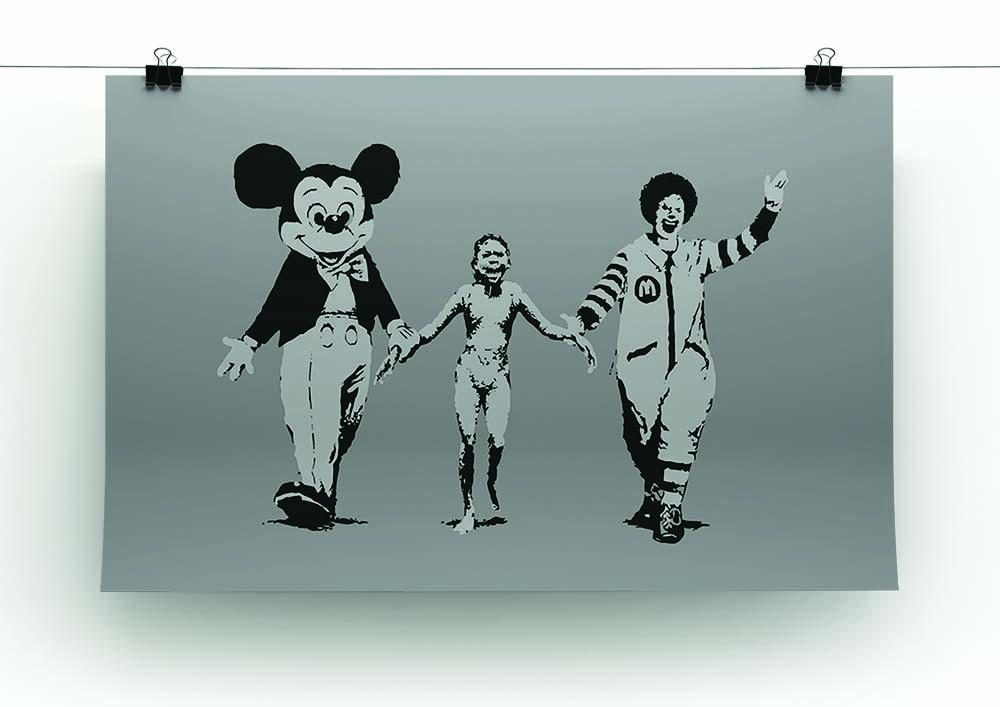 Banksy Mickey And Ronald Canvas Print or Poster - Canvas Art Rocks - 2