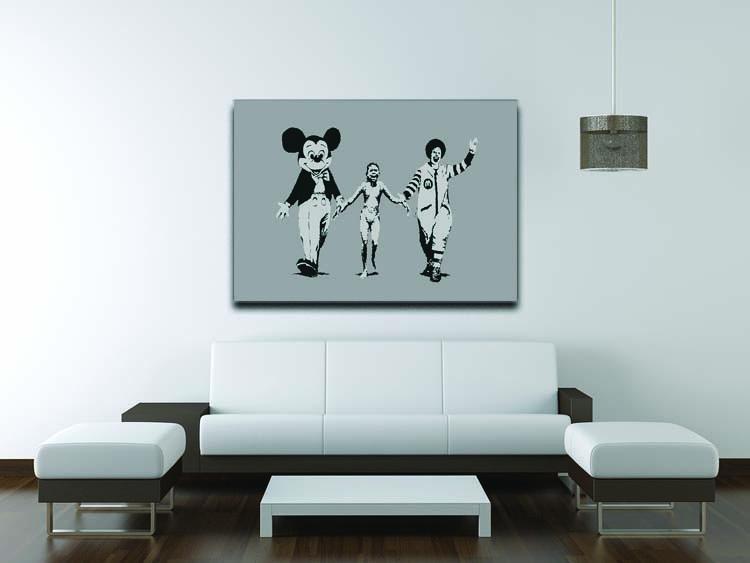 Banksy Mickey And Ronald Canvas Print or Poster - Canvas Art Rocks - 4