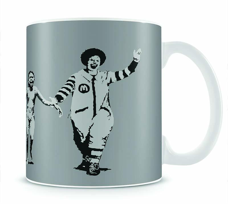 Banksy Mickey And Ronald Mug - Canvas Art Rocks - 1