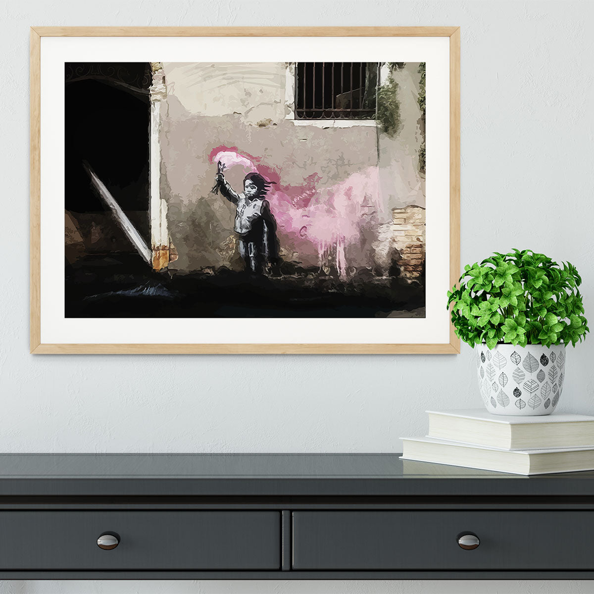 Banksy Migrant Child Venice Framed Print - Canvas Art Rocks - 3