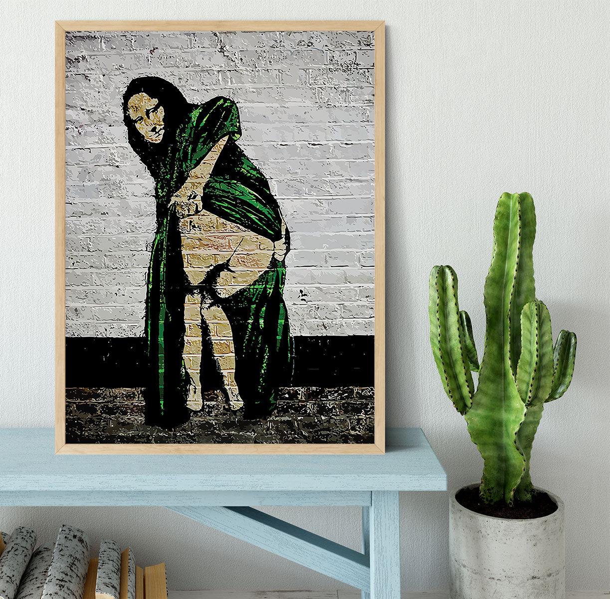 Banksy Mona Lisa Showing Her Backside Framed Print - Canvas Art Rocks - 4