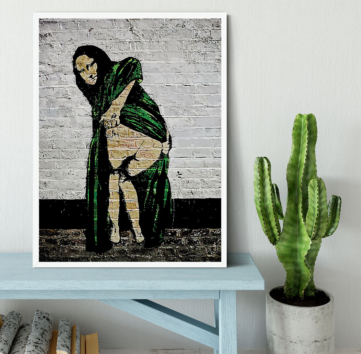 Banksy Mona Lisa Showing Her Backside Framed Print - Canvas Art Rocks -6