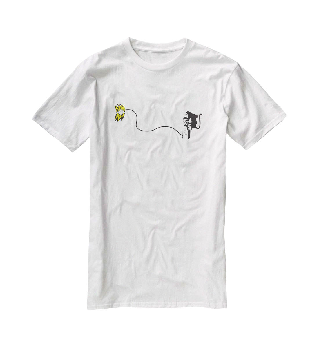 Banksy Monkey Banana Bomb T-Shirt - Canvas Art Rocks - 5
