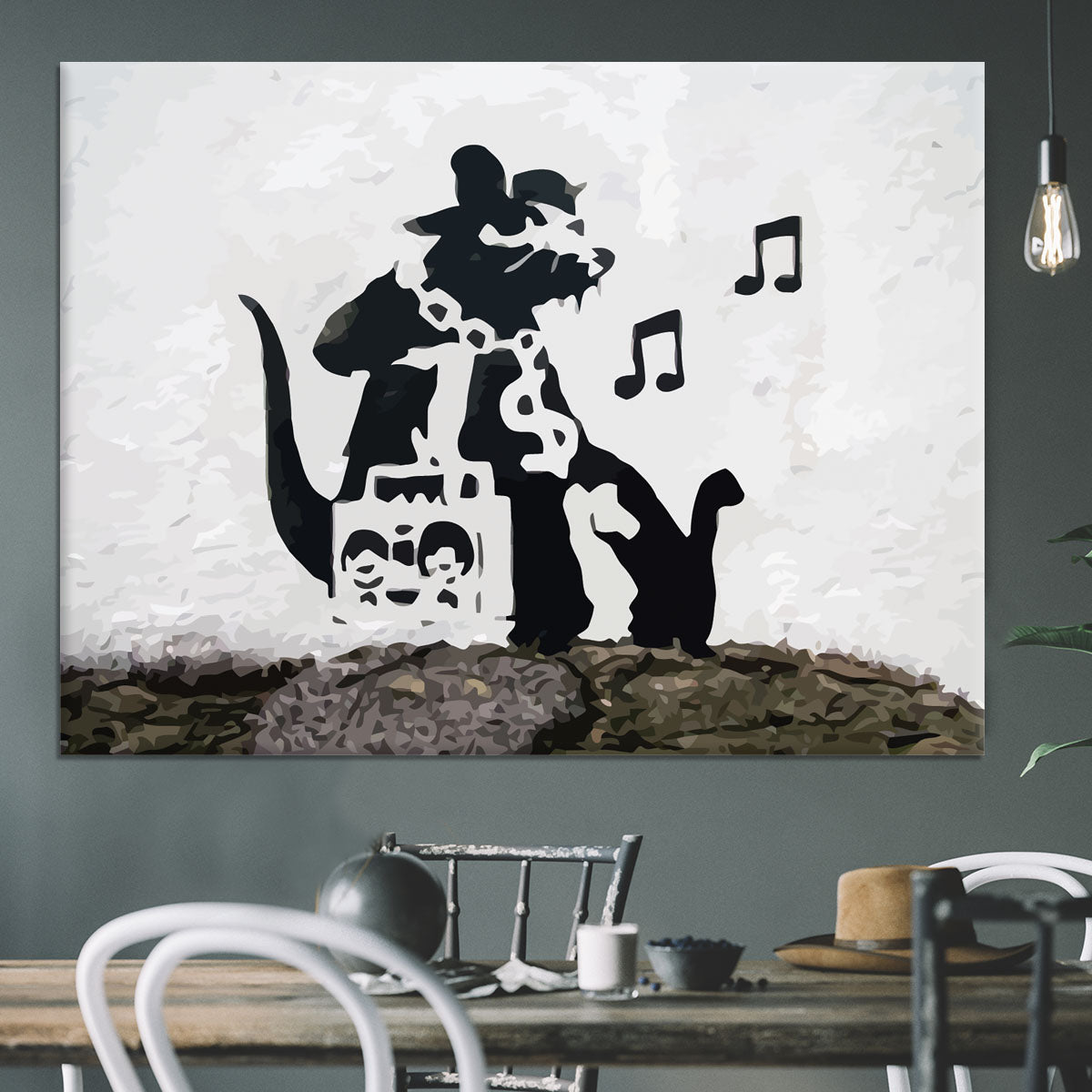 Banksy Music Rat Canvas Print or Poster - Canvas Art Rocks - 3