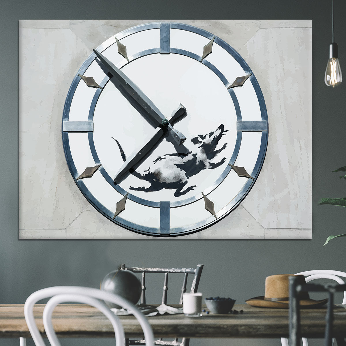 Banksy New York Clock Rat Canvas Print or Poster - Canvas Art Rocks - 3