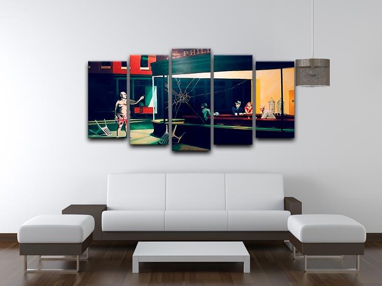 Banksy Nighthawks 5 Split Panel Canvas - Canvas Art Rocks - 3