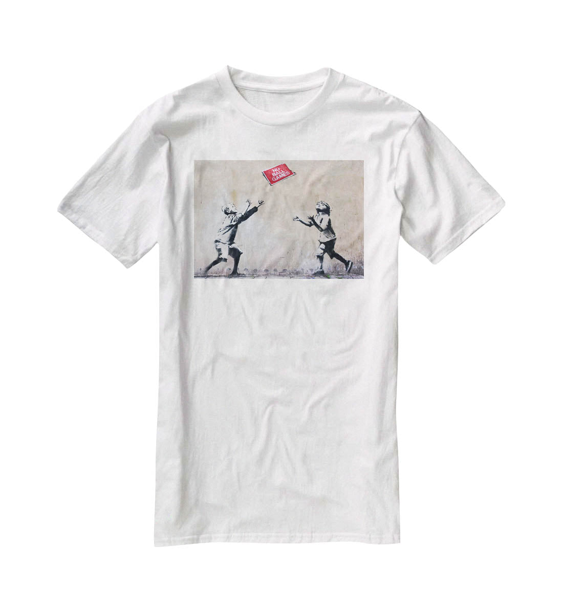 Banksy No Ball Games T-Shirt - Canvas Art Rocks - 5