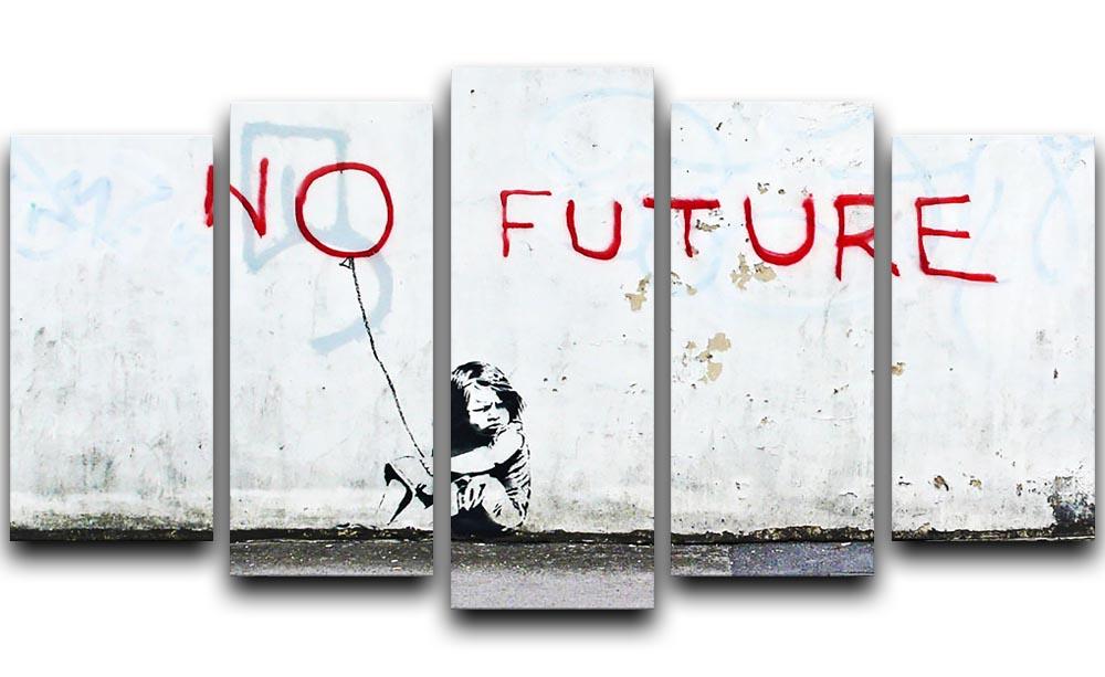 Banksy No Future 5 Split Panel Canvas - Canvas Art Rocks - 1