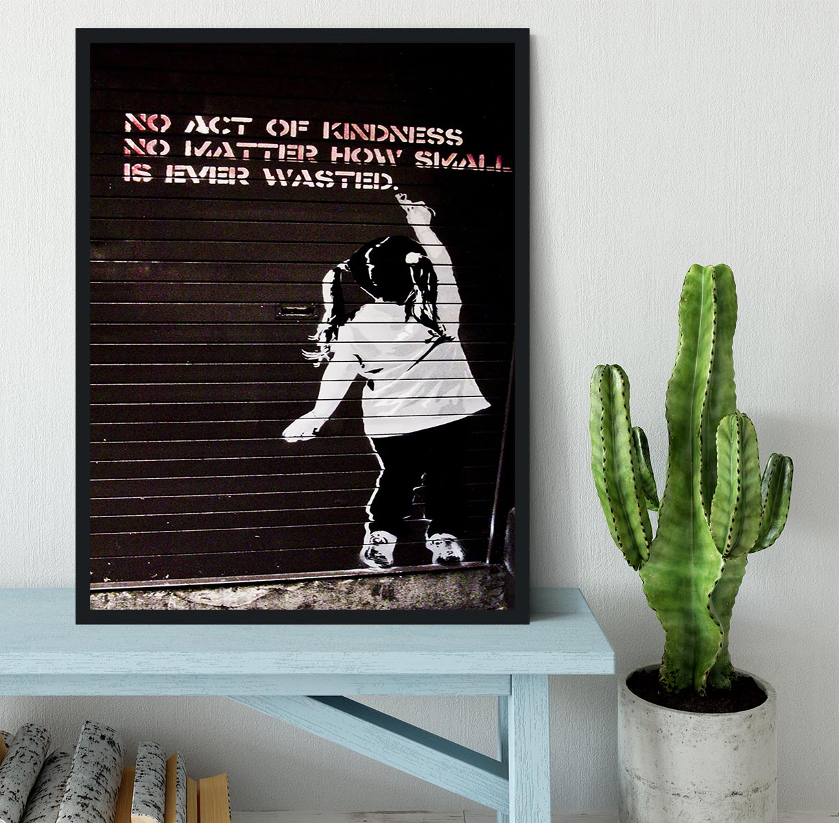Banksy No Kindness Framed Print - Canvas Art Rocks - 2