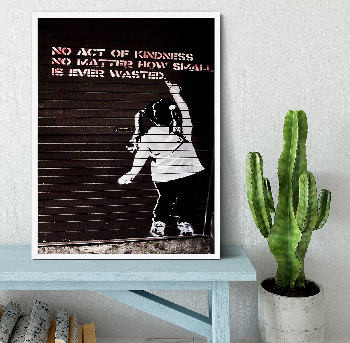 Banksy No Kindness Framed Print - Canvas Art Rocks -6