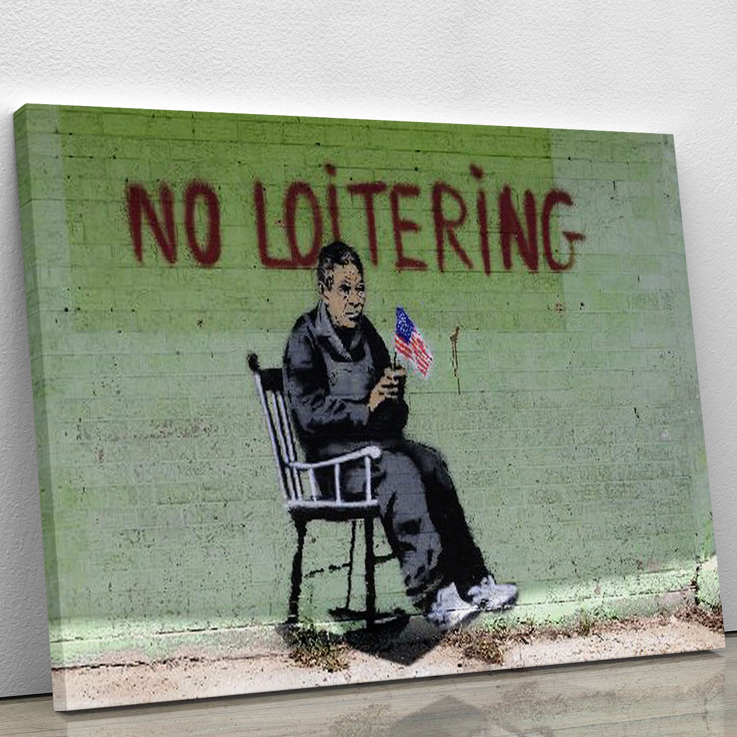 Banksy No Loitering Canvas Print or Poster - Canvas Art Rocks - 1