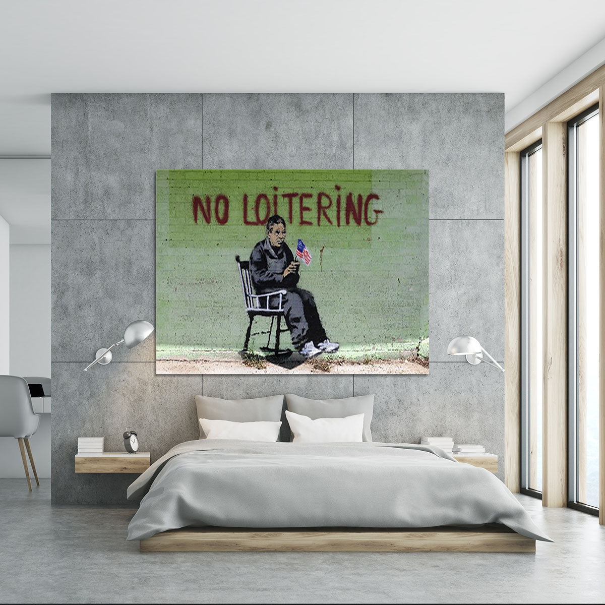 Banksy No Loitering Canvas Print or Poster - Canvas Art Rocks - 5