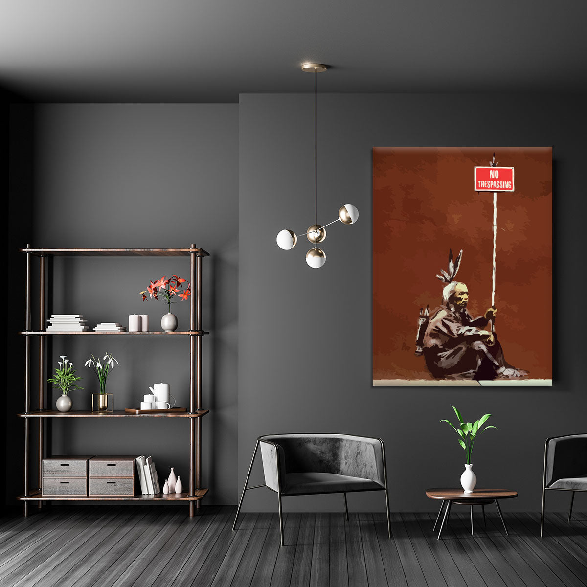 Banksy No Trespassing Canvas Print or Poster - Canvas Art Rocks - 5