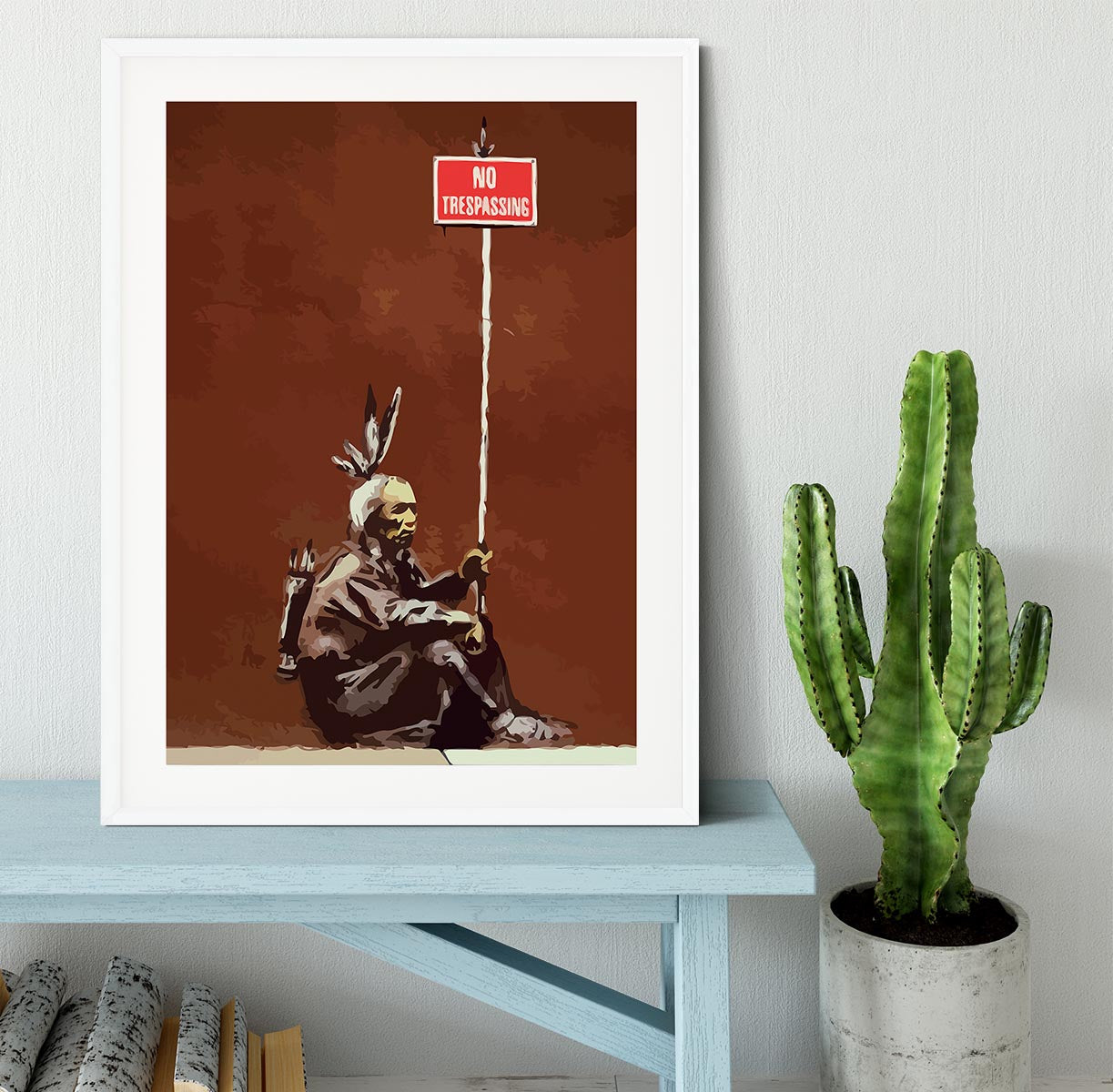 Banksy No Trespassing Framed Print - Canvas Art Rocks - 5