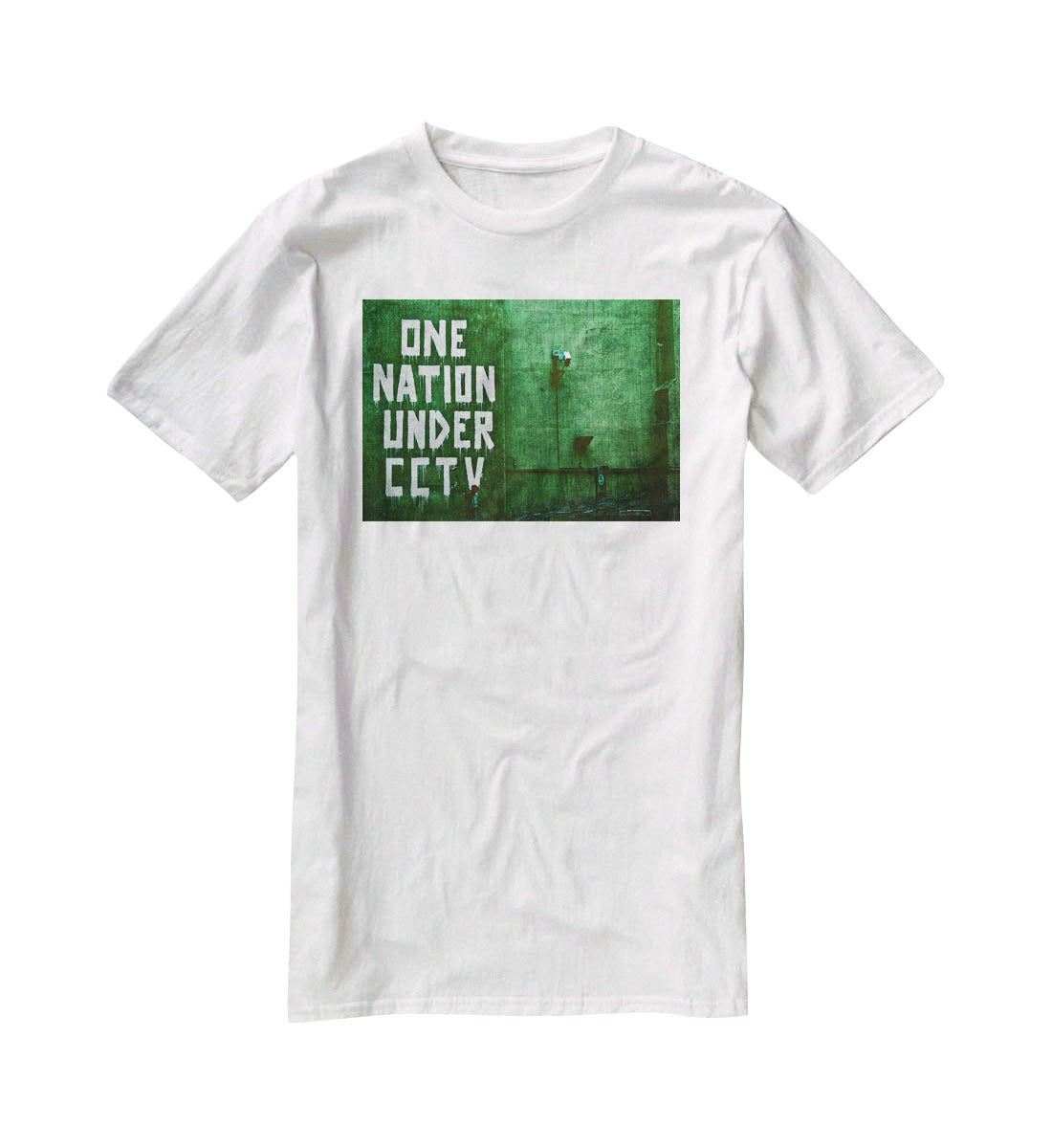 Banksy One Nation Under CCTV T-Shirt - Canvas Art Rocks - 5
