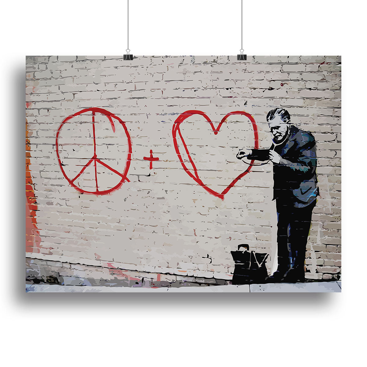 Banksy Peaceful Hearts Doctor San Francisco Canvas Print or Poster - Canvas Art Rocks - 2