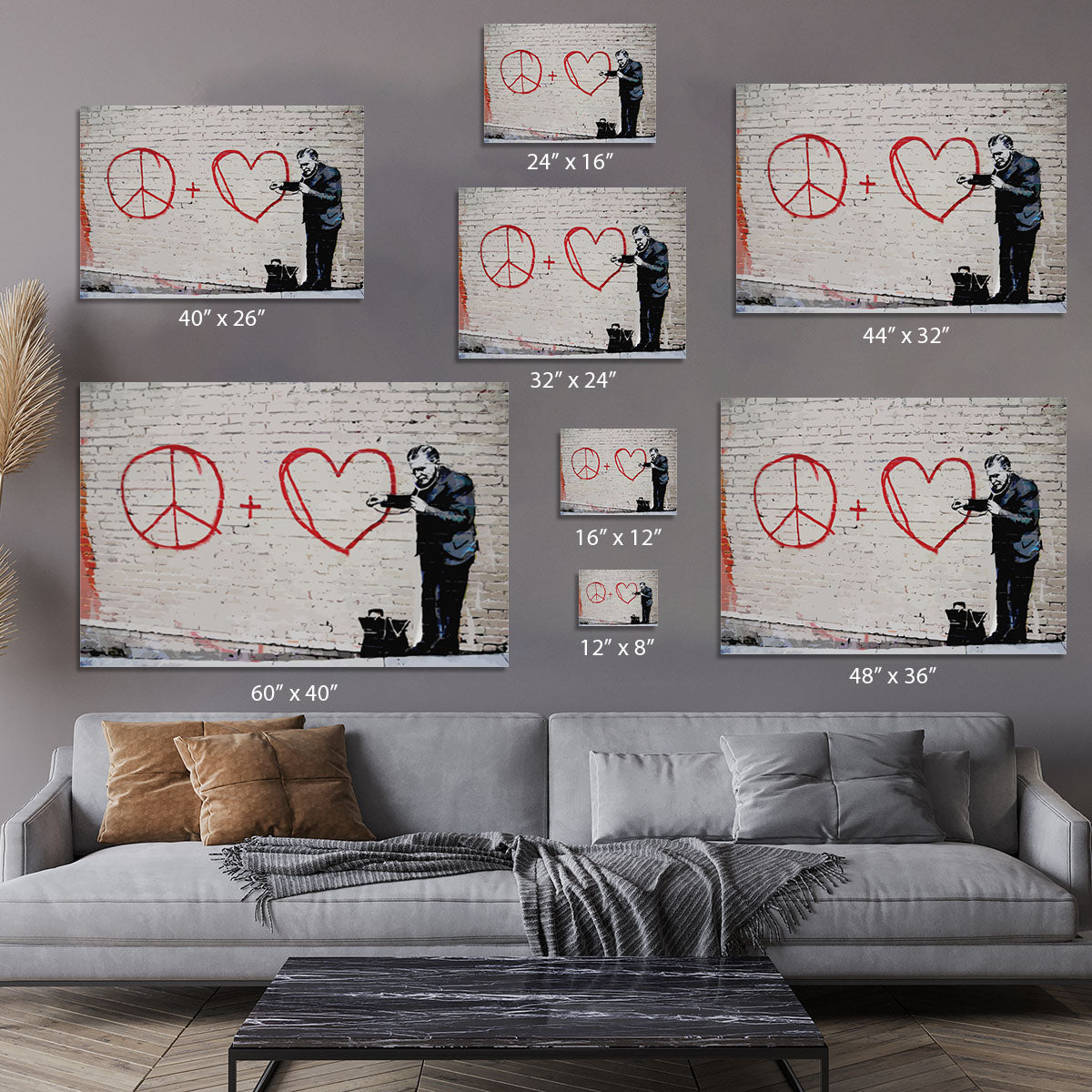 Banksy Peaceful Hearts Doctor San Francisco Canvas Print or Poster - Canvas Art Rocks - 7