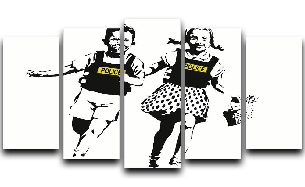 Banksy Police Kids 5 Split Panel Canvas - Canvas Art Rocks - 1