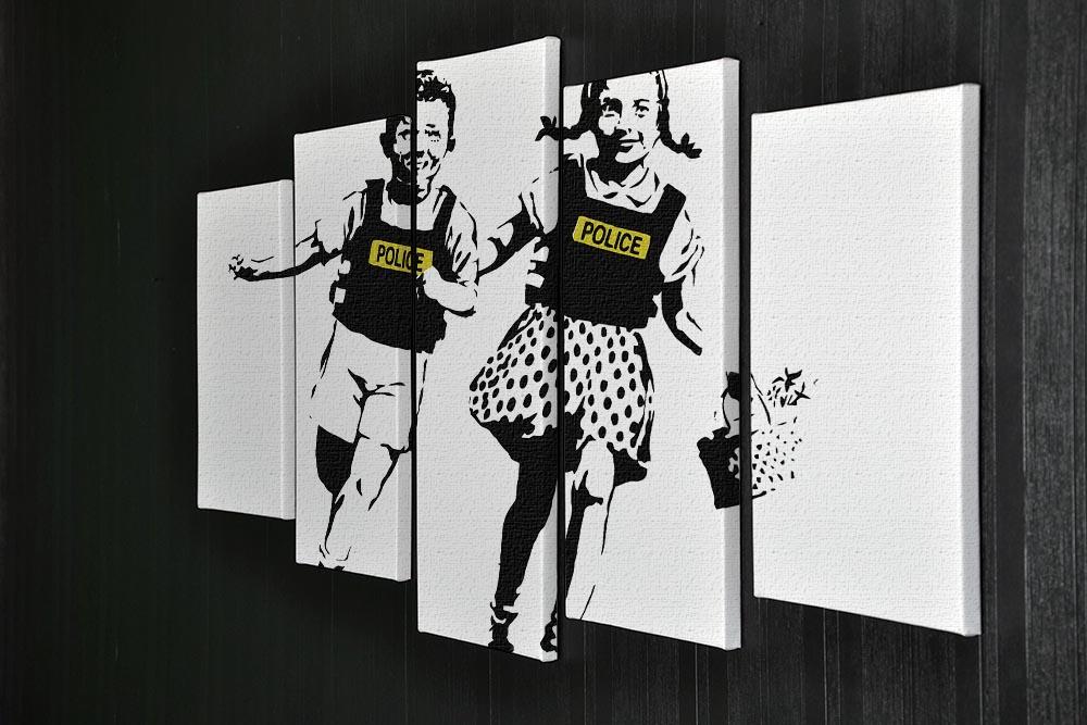 Banksy Police Kids 5 Split Panel Canvas - Canvas Art Rocks - 2