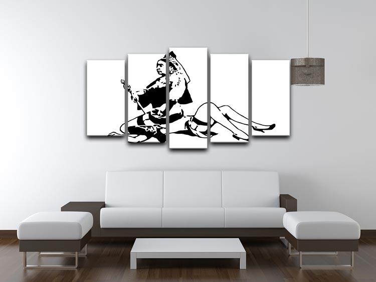 Banksy Queen Victoria 5 Split Panel Canvas - Canvas Art Rocks - 3