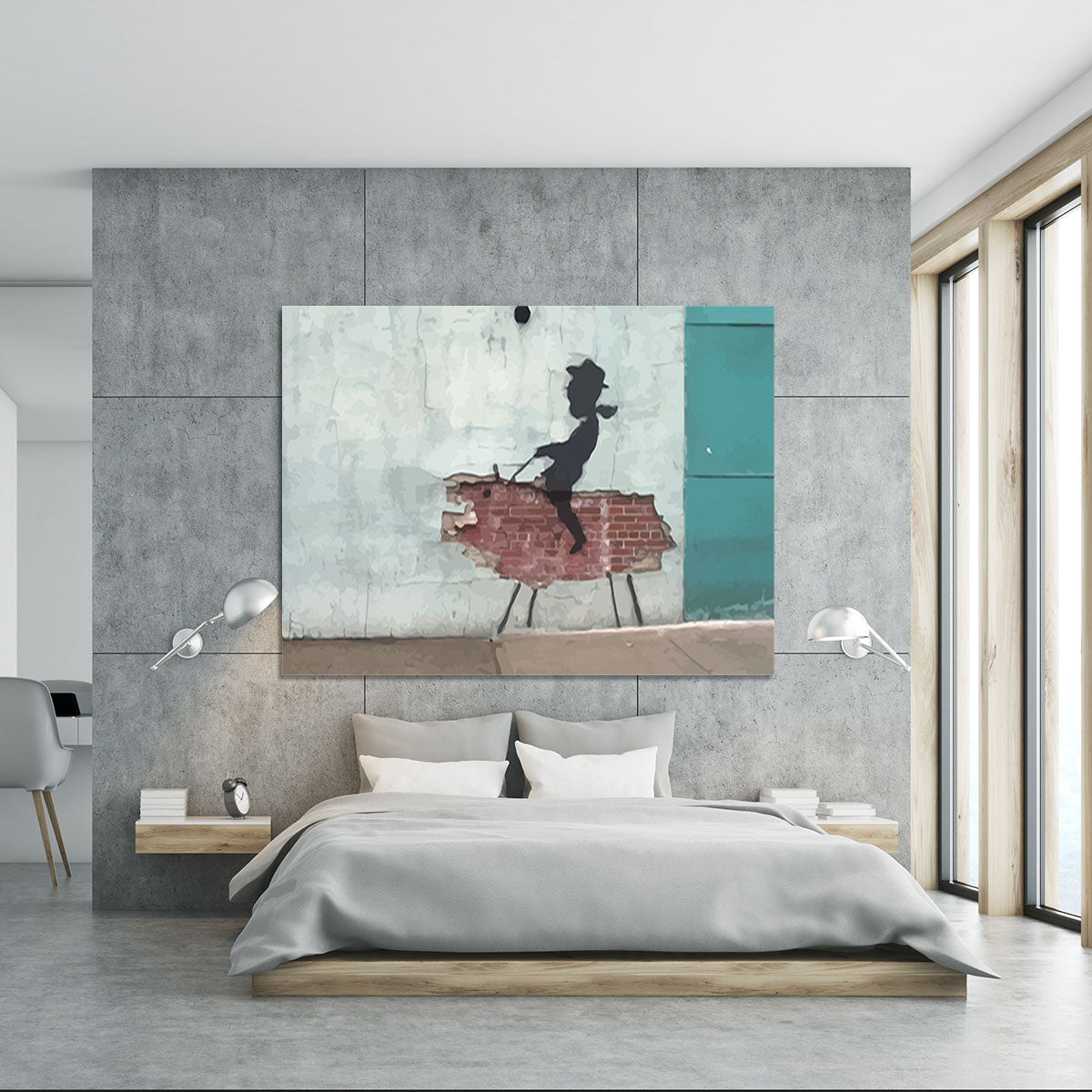 Banksy Rodeo Boy Canvas Print or Poster - Canvas Art Rocks - 5