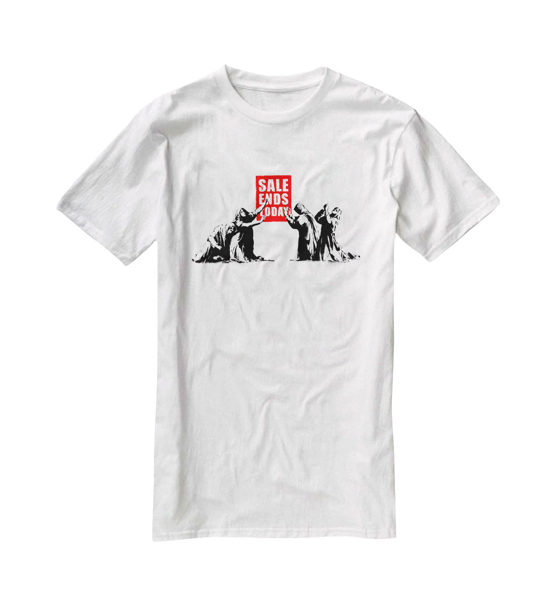 Banksy Sale Ends Today T-Shirt - Canvas Art Rocks - 5