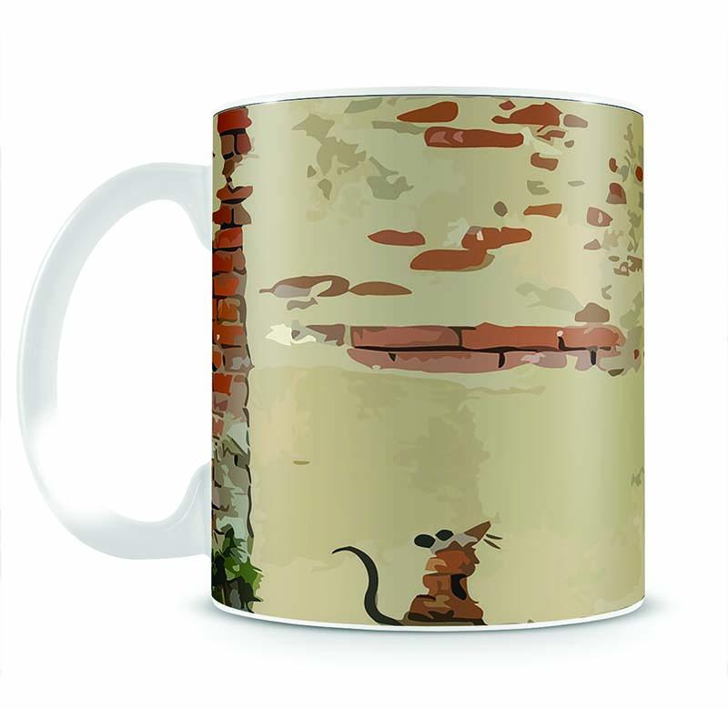 Banksy School Girl Mouse Mug - Canvas Art Rocks - 2
