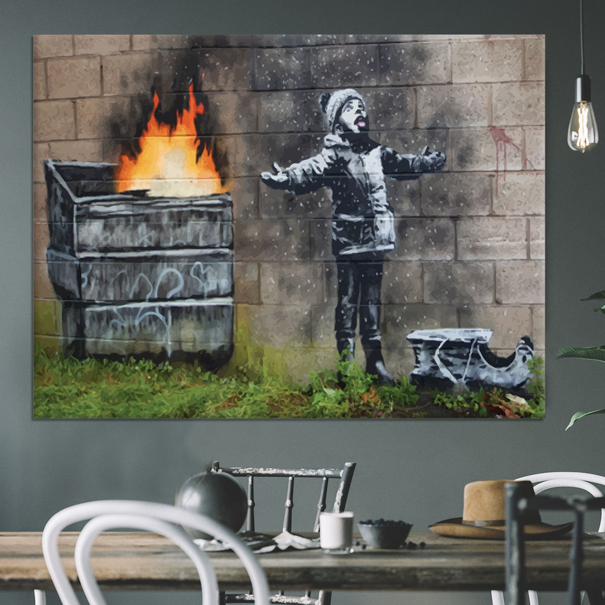 Banksy Seasons Greeting Canvas Print or Poster - Canvas Art Rocks - 3