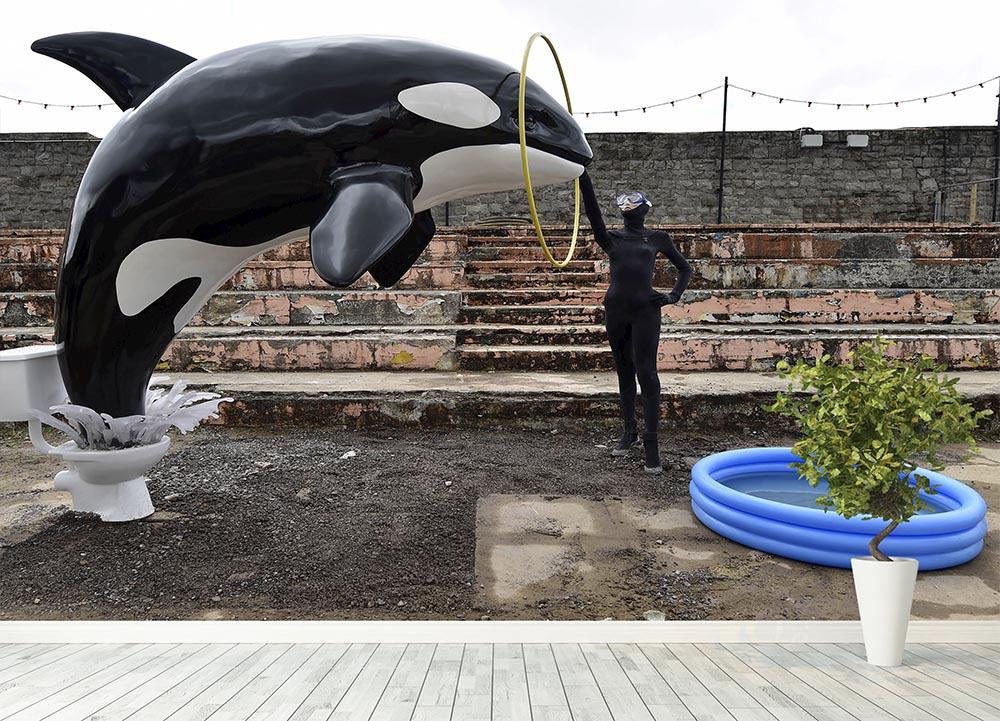 Banksy Seaworld Wall Mural Wallpaper - Canvas Art Rocks - 4