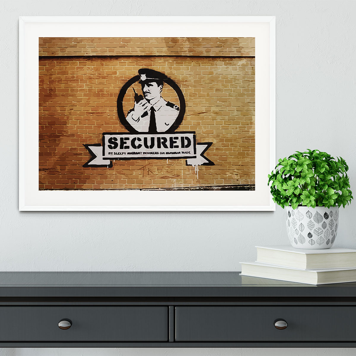 Banksy Secured Liverpool Framed Print - Canvas Art Rocks - 5