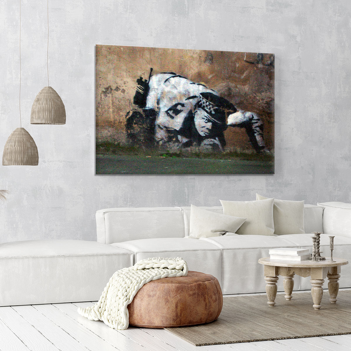 Banksy Snorting Policeman Canvas Print or Poster - Canvas Art Rocks - 6